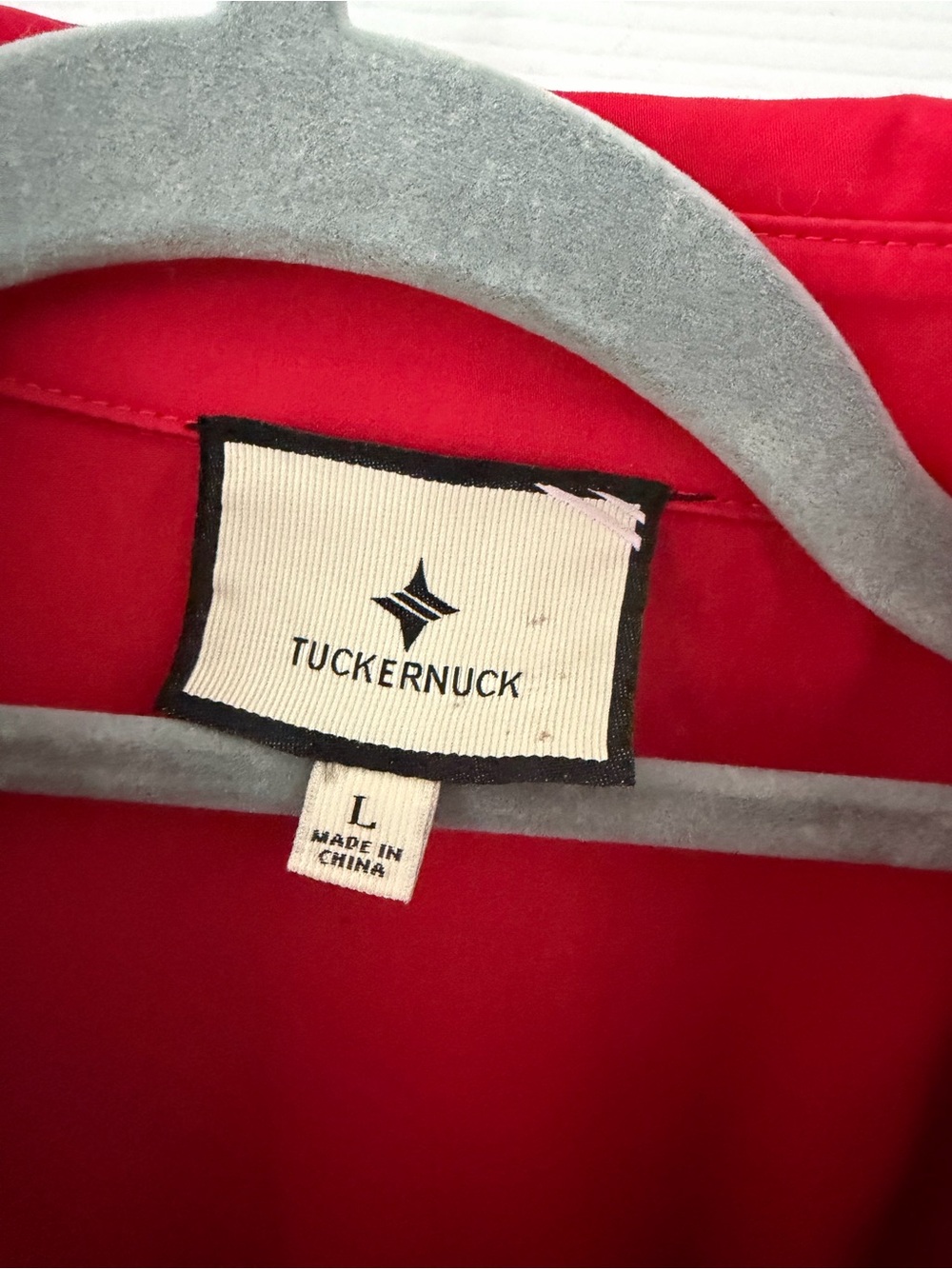 Tuckernuck Bright Red Collared Puff-Sleeve Dress - Picture 2 of 2